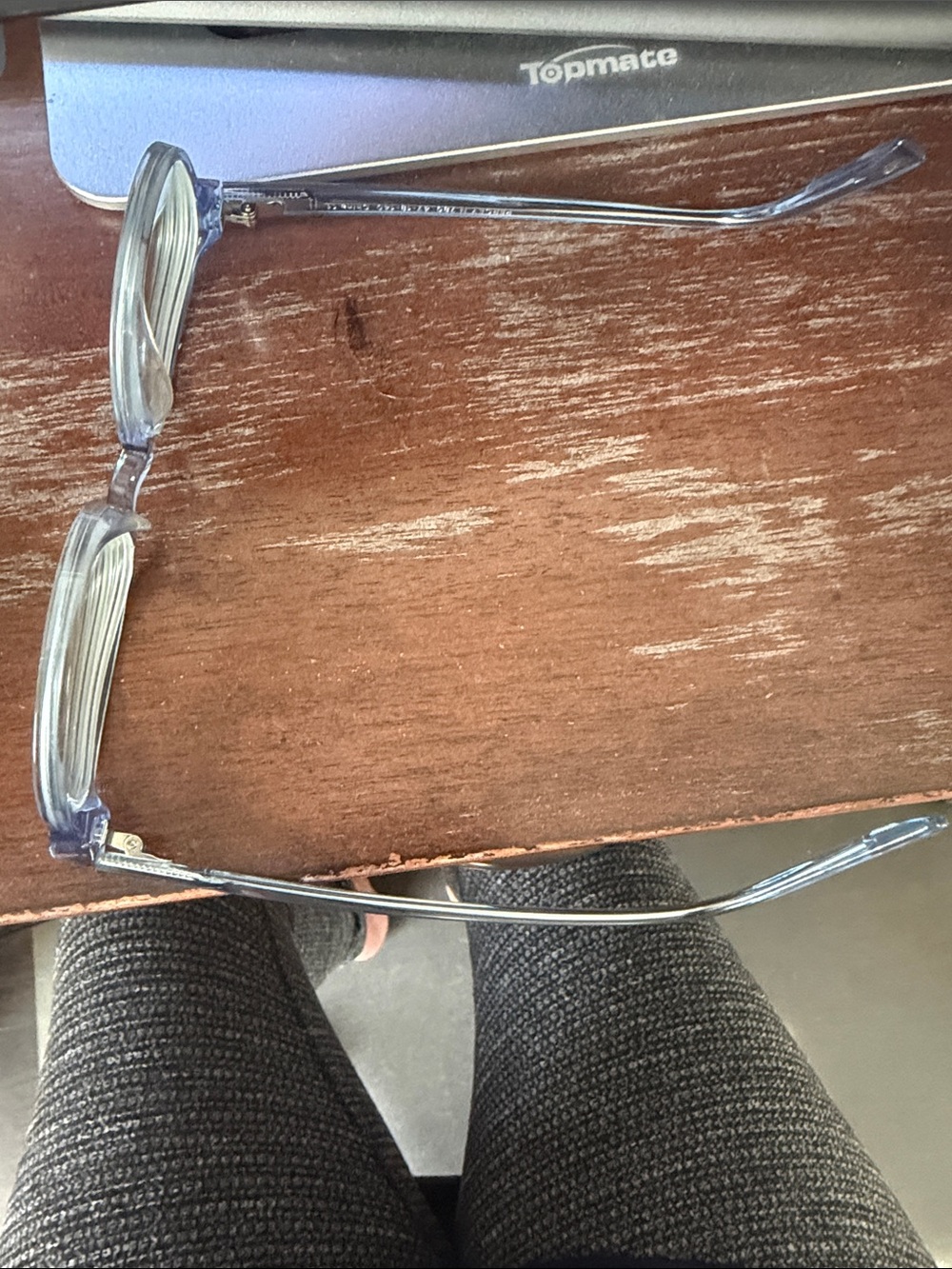 Warby Parker Percey N 780 Translucent Light Blue Round Frames with logo case - Picture 11 of 13